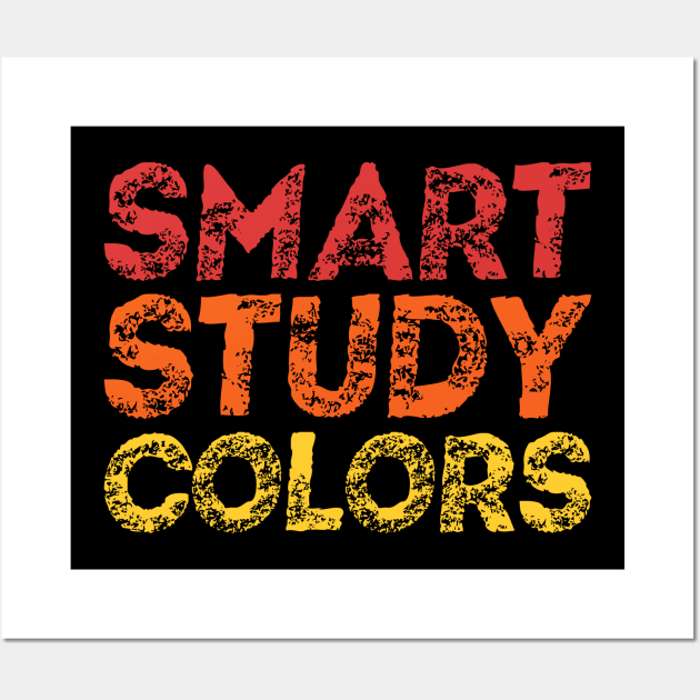 Smart Study Colors Red Orange Yellow Wall Art by All About Nerds